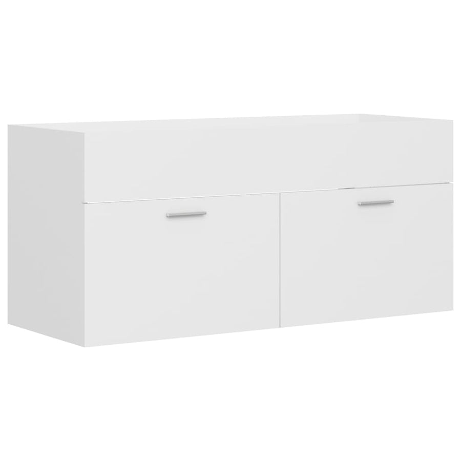 Wastafelkast Met Ingebouwde Wastafel Spaanplaat 1 100 x 38.5 x 46 cm Wit
