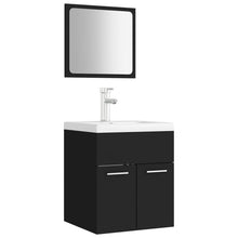 Badkamermeubelset Spaanplaat Zwart 41 x 38.5 x 46 cm