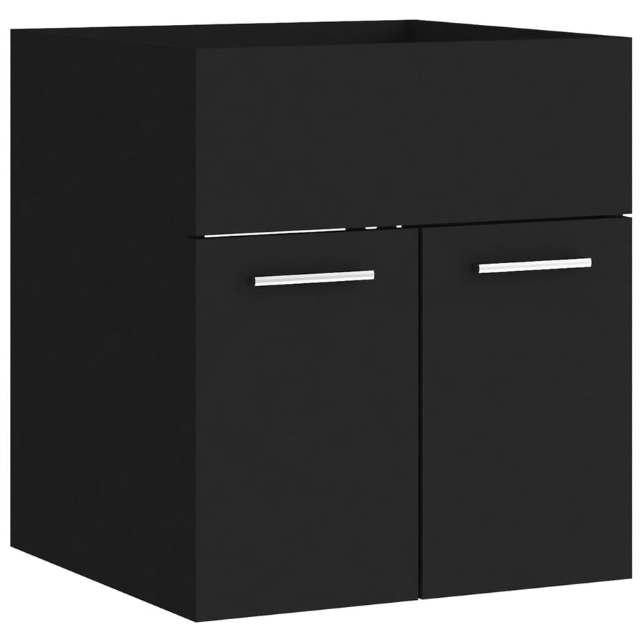 Badkamermeubelset Spaanplaat Zwart 41 x 38.5 x 46 cm