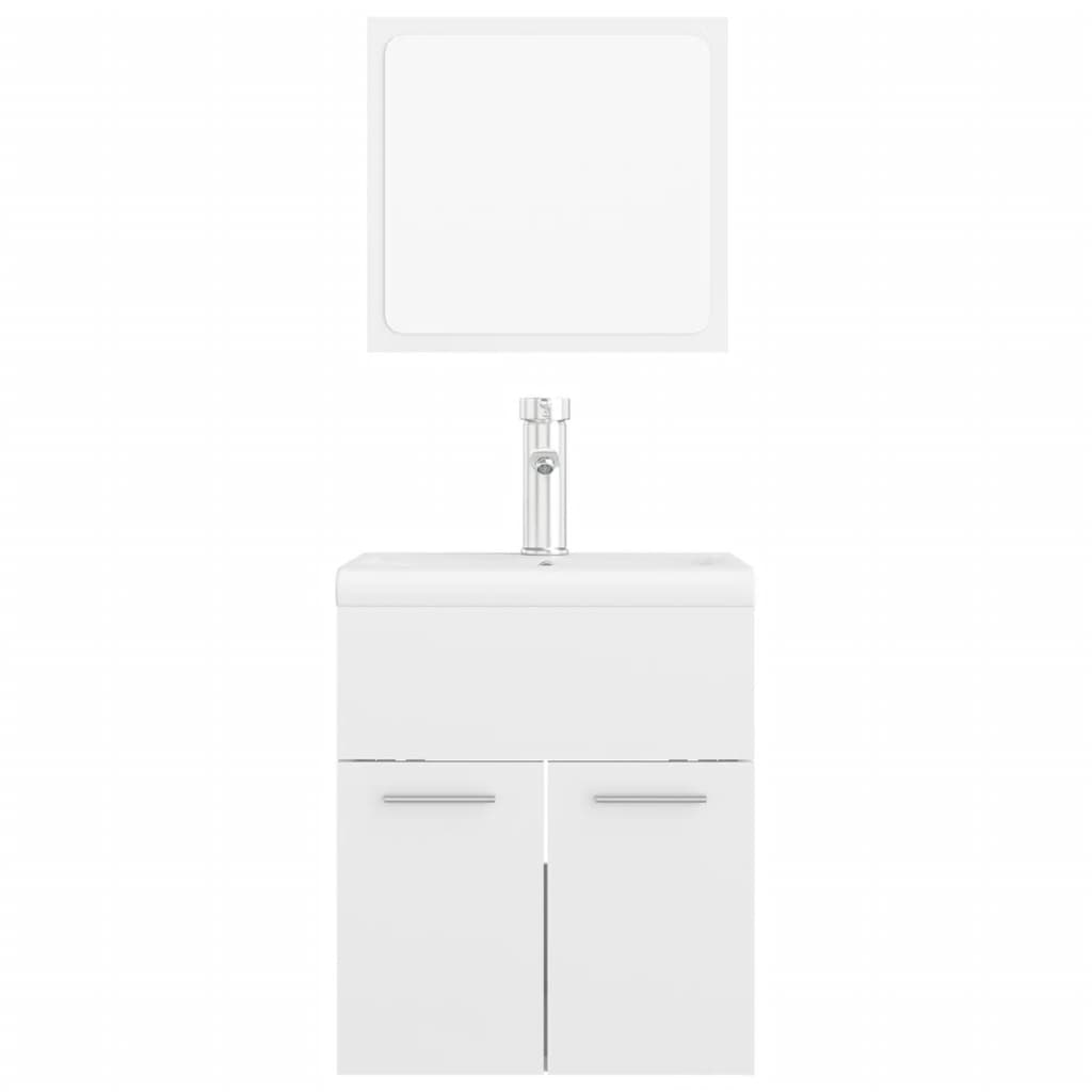 Badkamermeubelset Spaanplaat Hoogglans Wit 41 x 38.5 x 46 cm