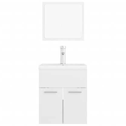 Badkamermeubelset Spaanplaat Hoogglans Wit 41 x 38.5 x 46 cm