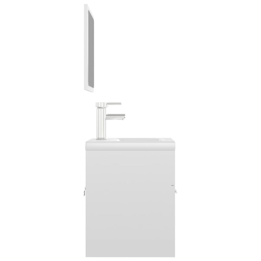 Badkamermeubelset Spaanplaat Hoogglans Wit 41 x 38.5 x 46 cm