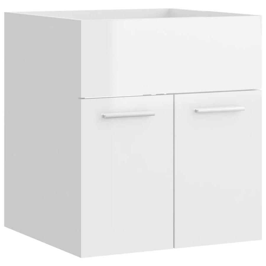 Badkamermeubelset Spaanplaat Hoogglans Wit 41 x 38.5 x 46 cm