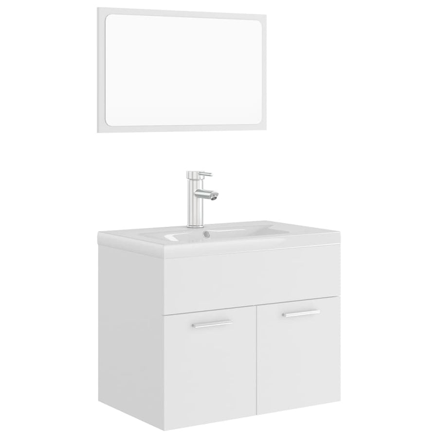 Badkamermeubelset Spaanplaat 60 x 38.5 x 46 cm Wit