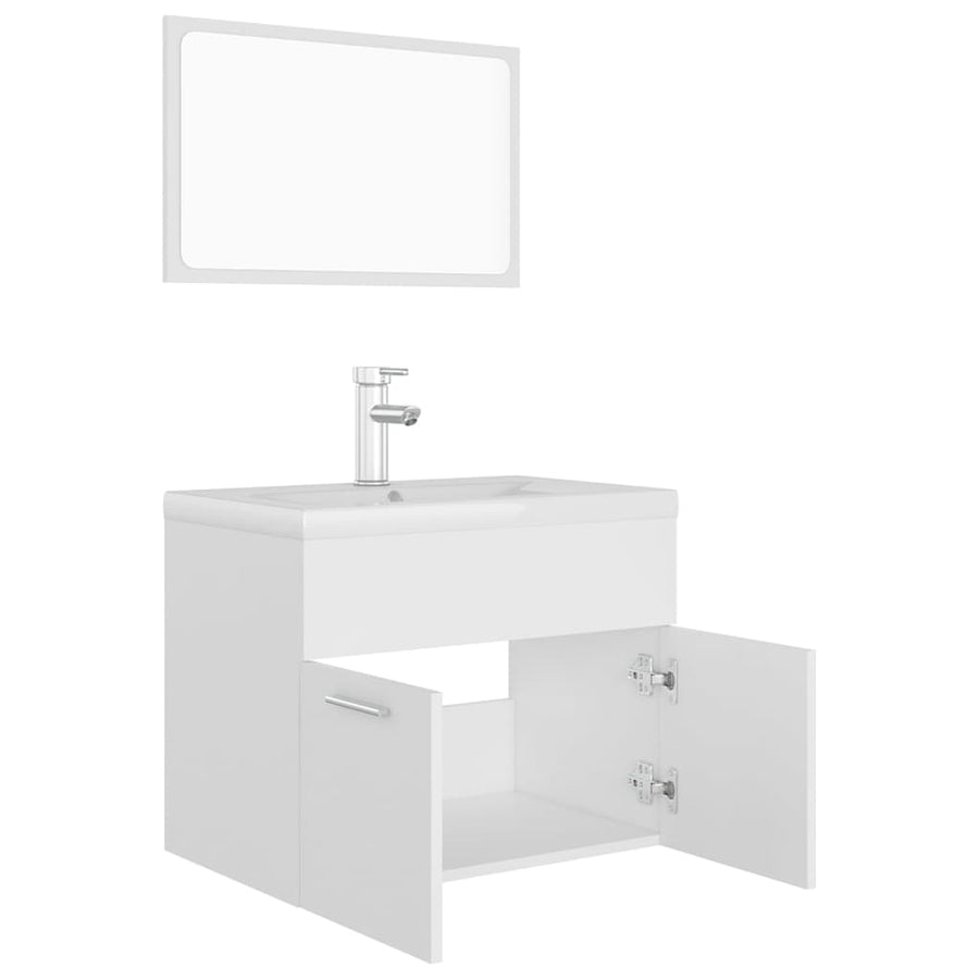 Badkamermeubelset Spaanplaat 60 x 38.5 x 46 cm Wit