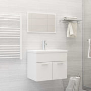 Badkamermeubelset 60x38.5x46 cm wit spaanplaat keramiek