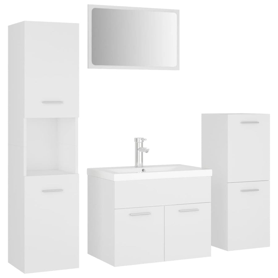 Badkamermeubelset Spaanplaat 60 x 38.5 x 46 cm Wit