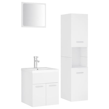 Badkamermeubelset Spaanplaat Wit 41 x 38.5 x 46 cm
