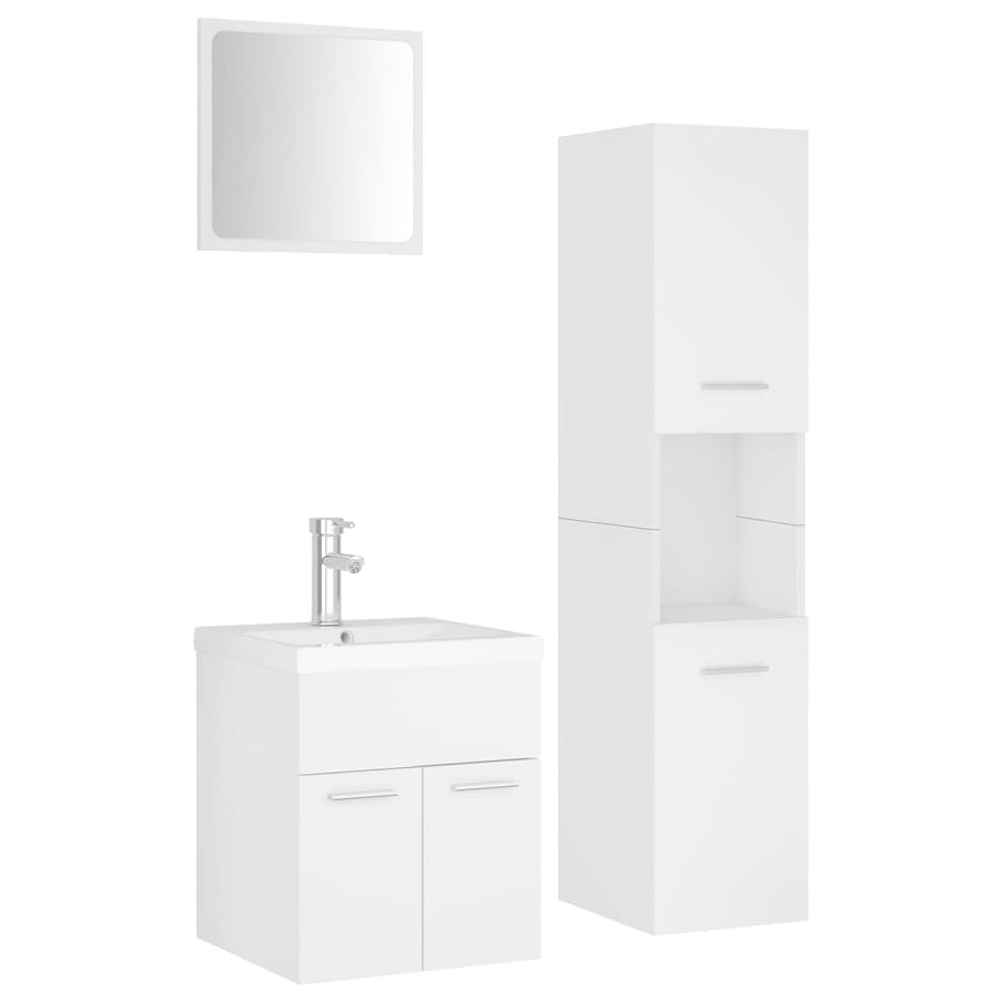 Badkamermeubelset Spaanplaat Wit 41 x 38.5 x 46 cm