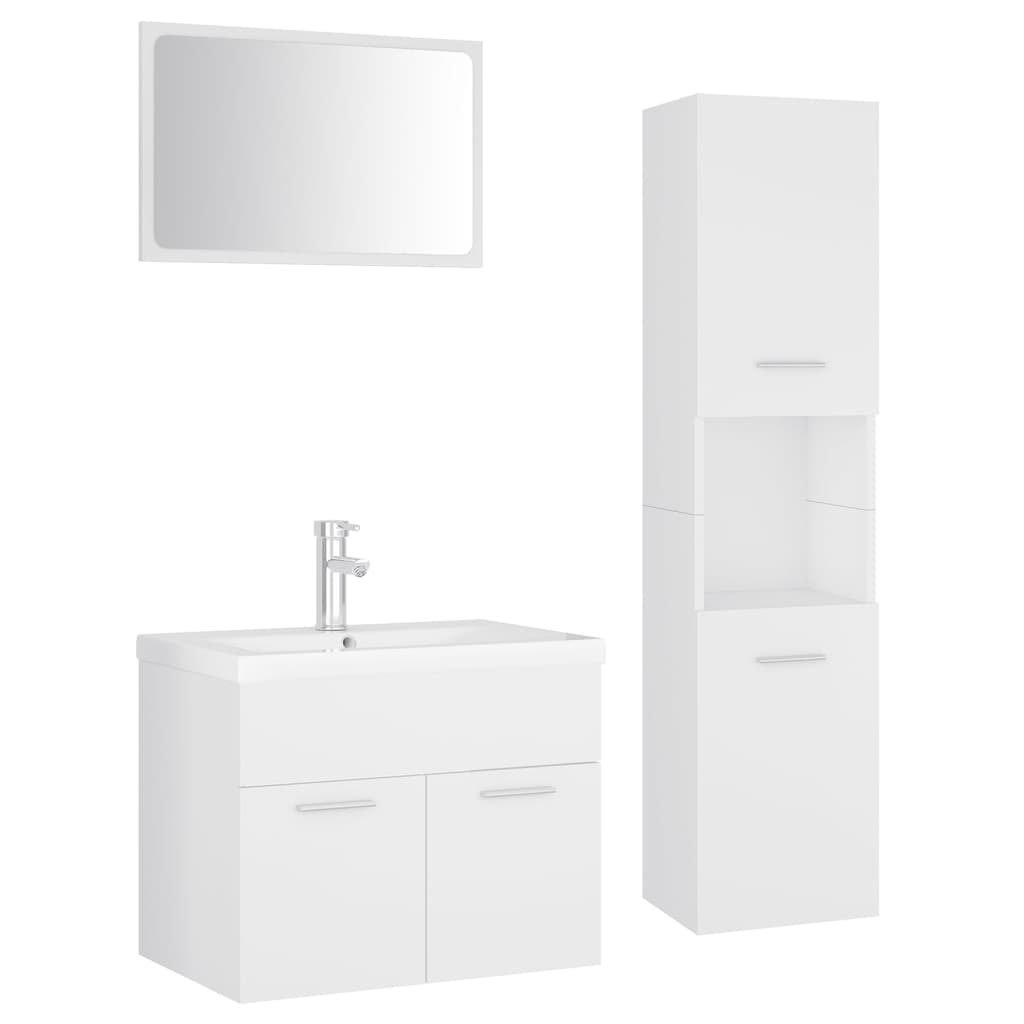 Badkamermeubelset Spaanplaat 60 x 38.5 x 46 cm Wit