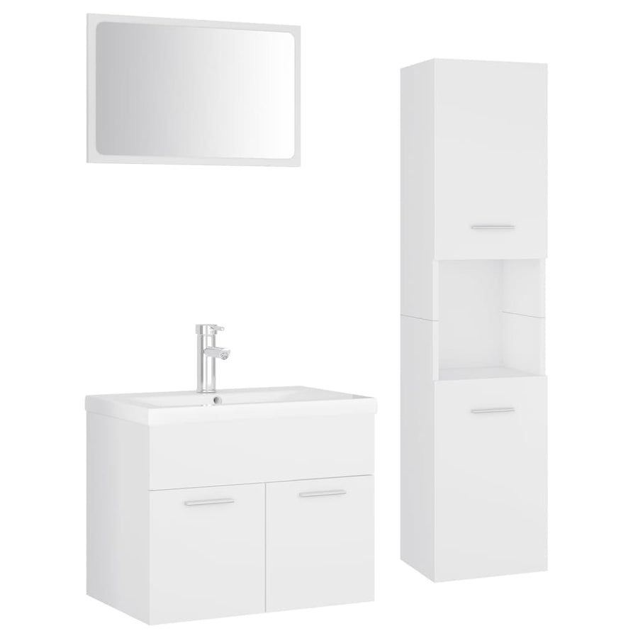 Badkamermeubelset Spaanplaat 60 x 38.5 x 46 cm Wit