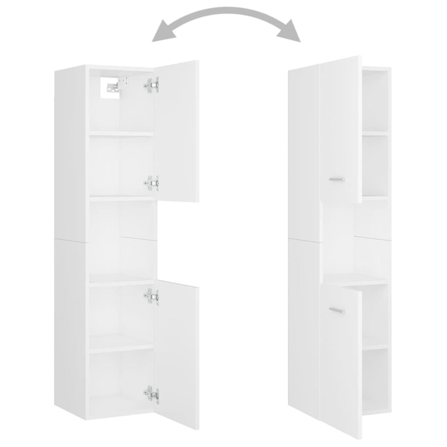 Badkamermeubelset Spaanplaat 60 x 38.5 x 46 cm Wit