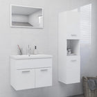 Bathroom furniture set, treated wood, white