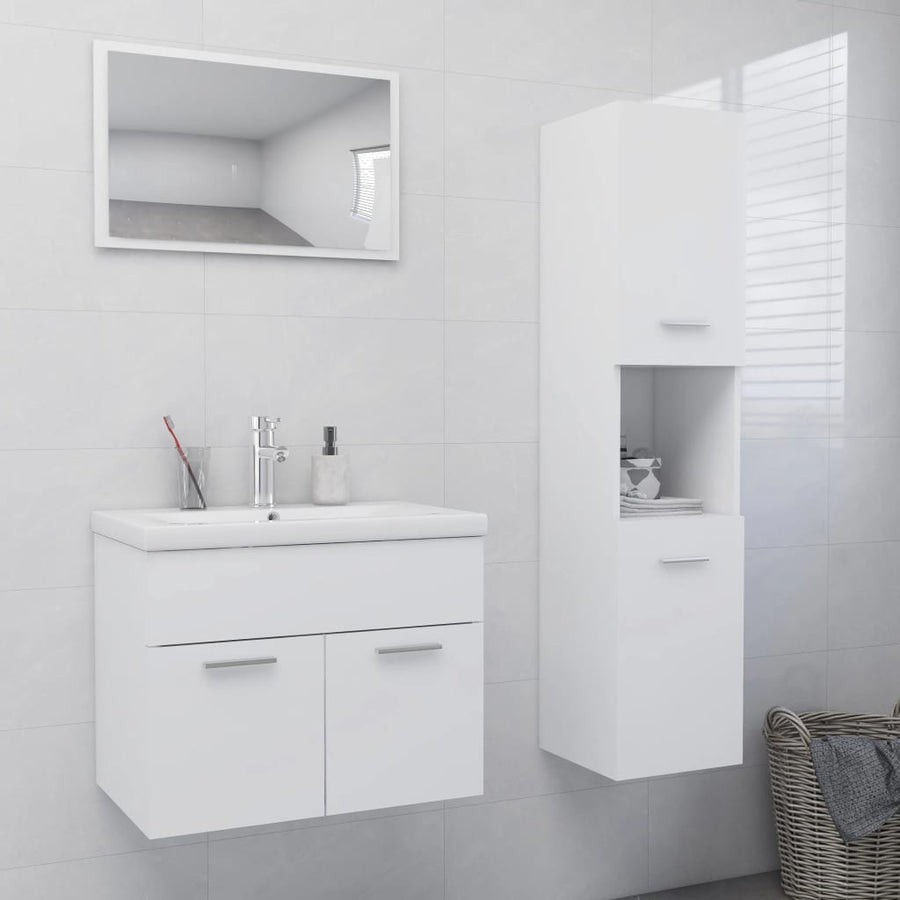 Badkamermeubelset Spaanplaat 60 x 38.5 x 46 cm Wit