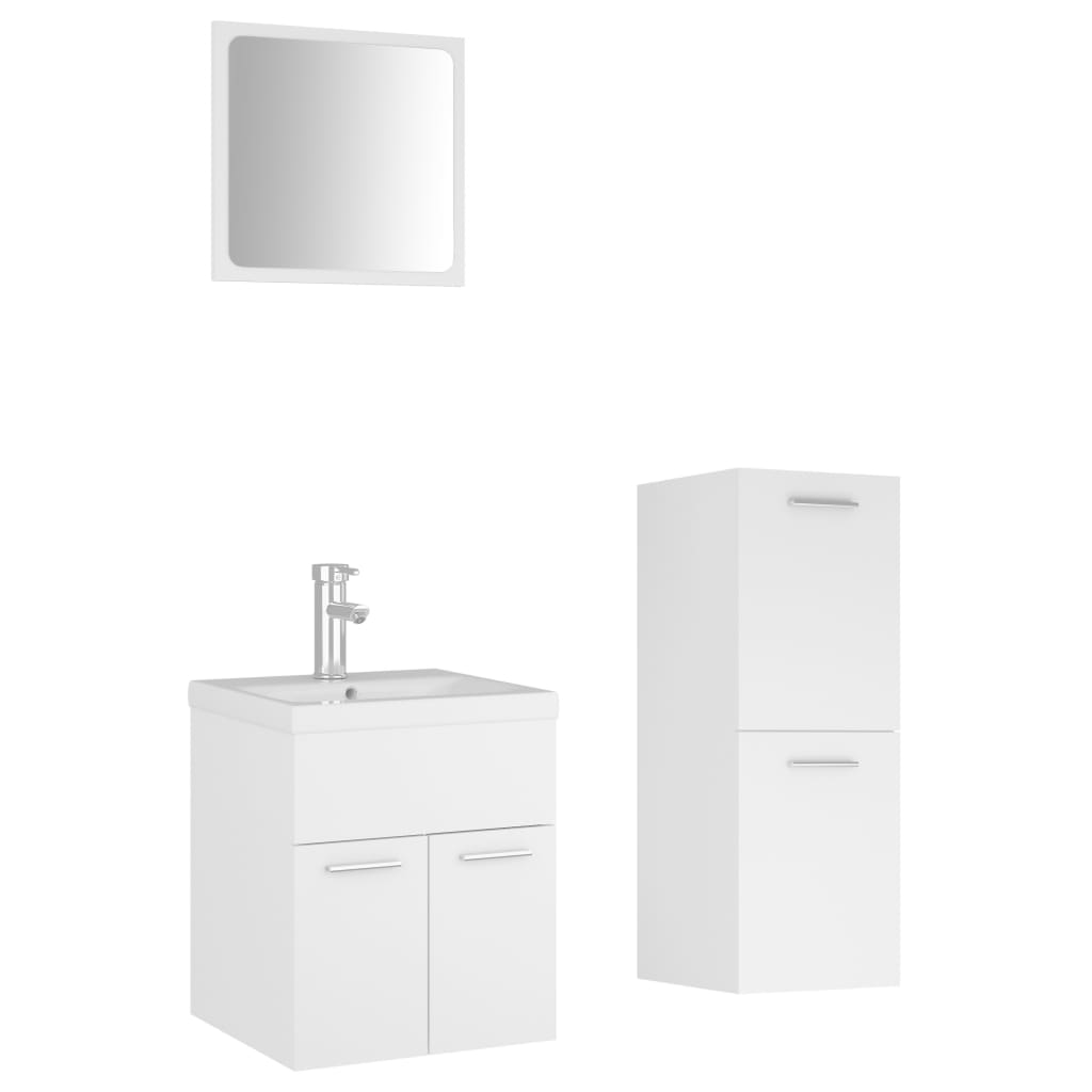 Badkamermeubelset Spaanplaat Wit 41 x 38.5 x 46 cm