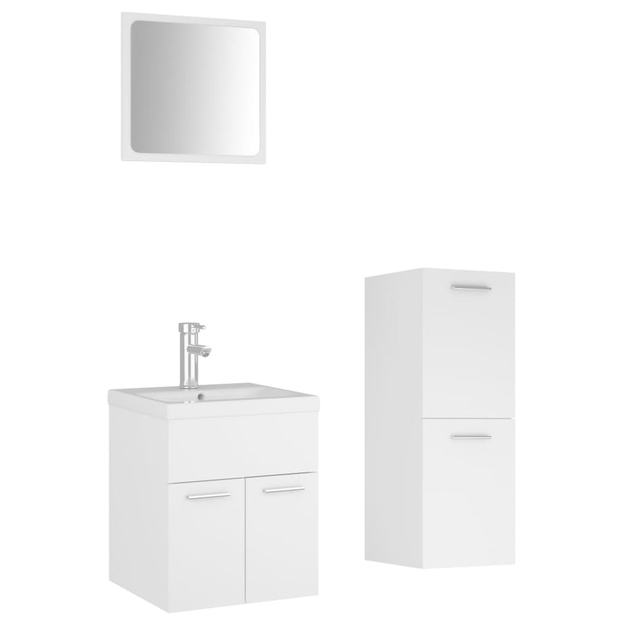 Badkamermeubelset Spaanplaat Wit 41 x 38.5 x 46 cm