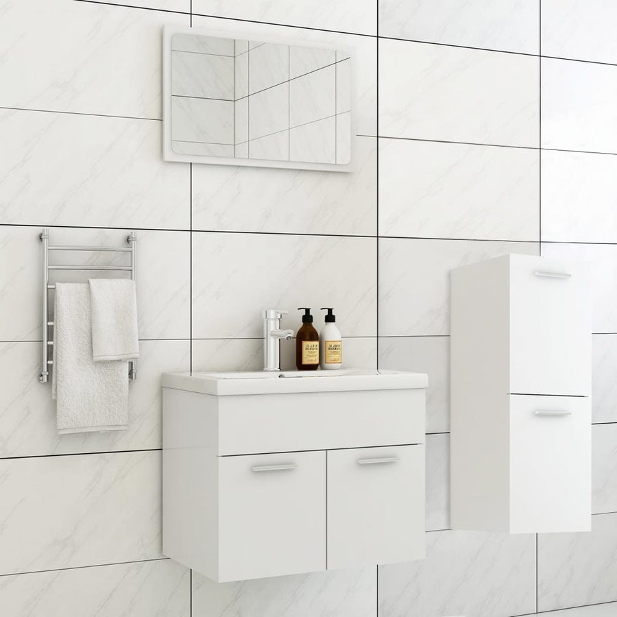 Badkamermeubelset Spaanplaat 60 x 38.5 x 46 cm Wit