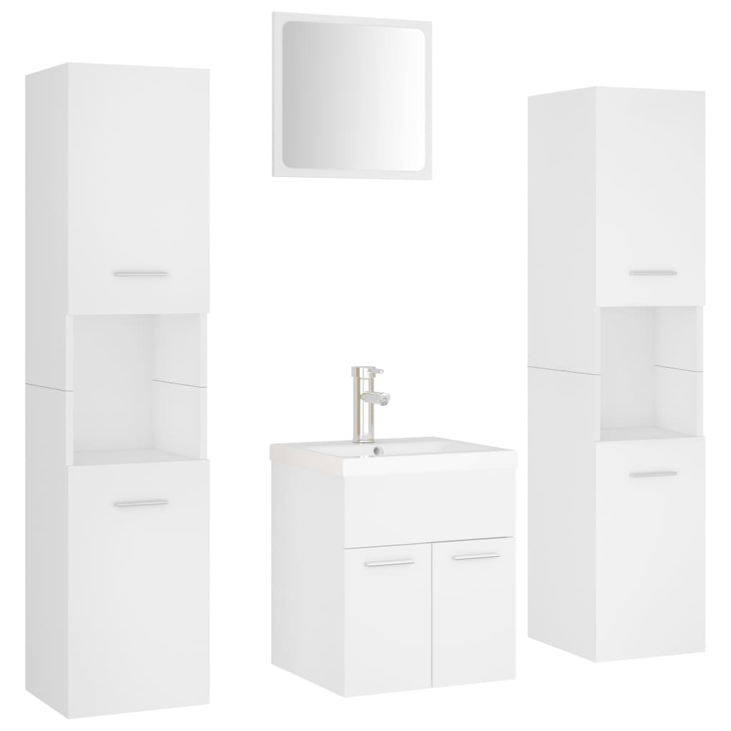 Badkamermeubelset Spaanplaat Wit 41 x 38.5 x 46 cm