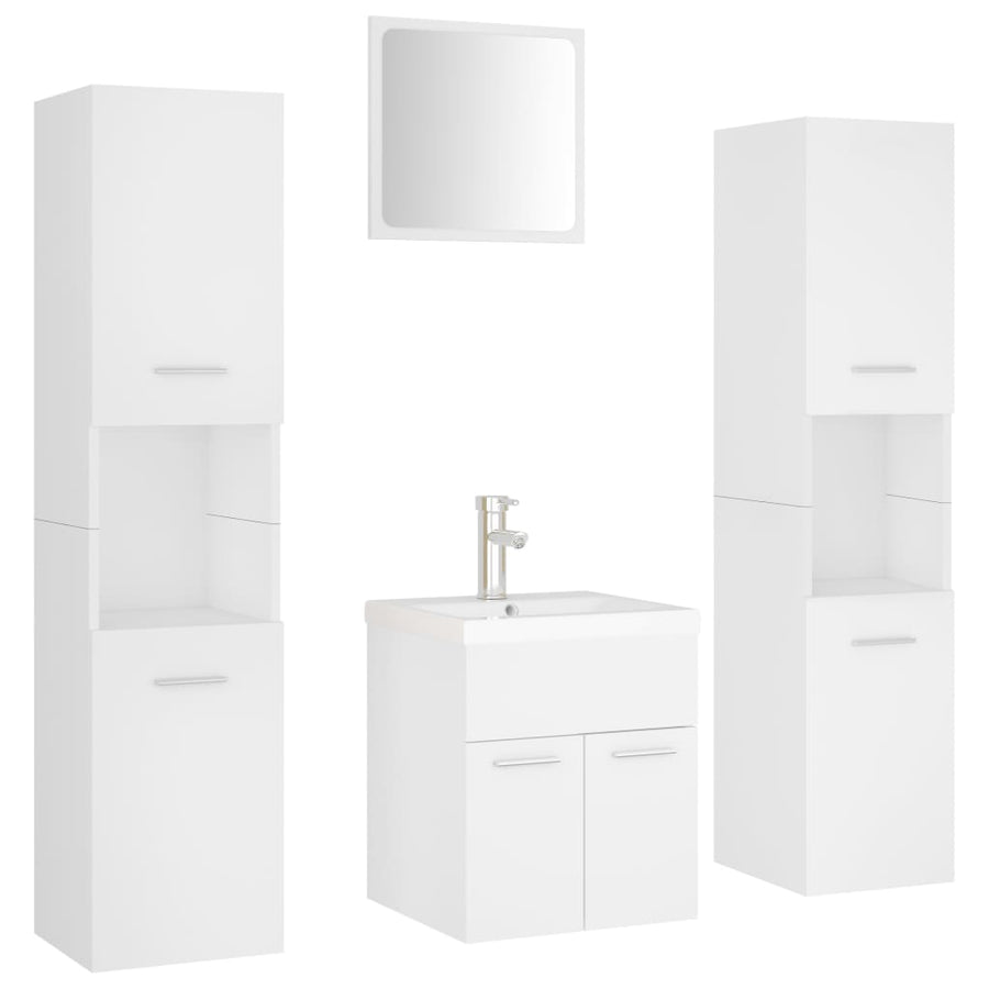 Badkamermeubelset Spaanplaat Wit 41 x 38.5 x 46 cm