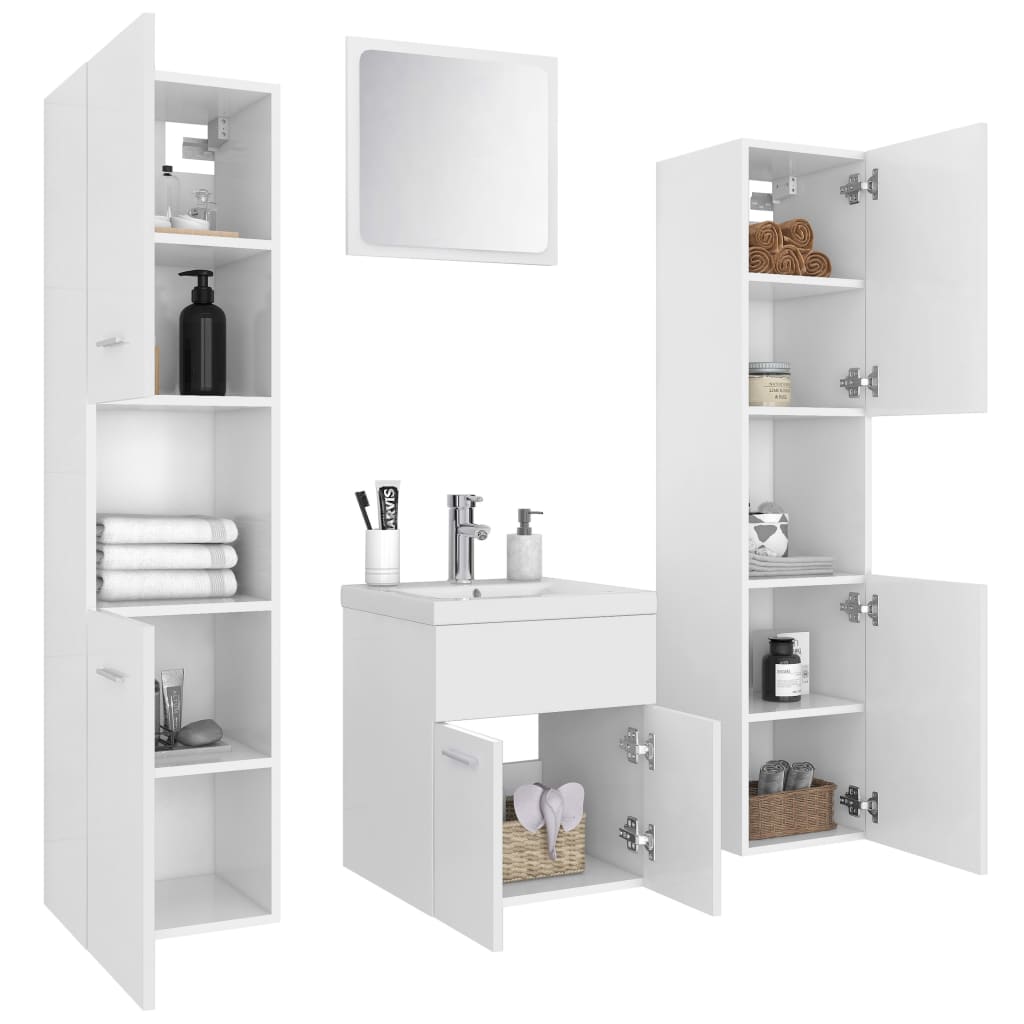 Badkamermeubelset Spaanplaat Wit 41 x 38.5 x 46 cm