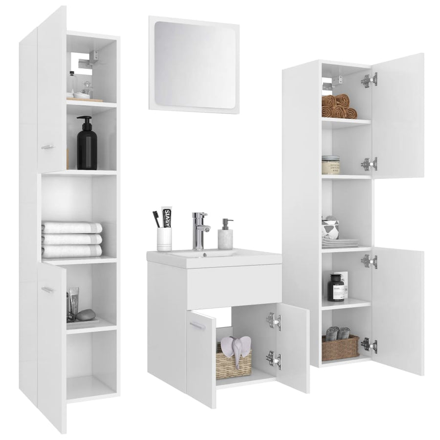 Badkamermeubelset Spaanplaat Wit 41 x 38.5 x 46 cm