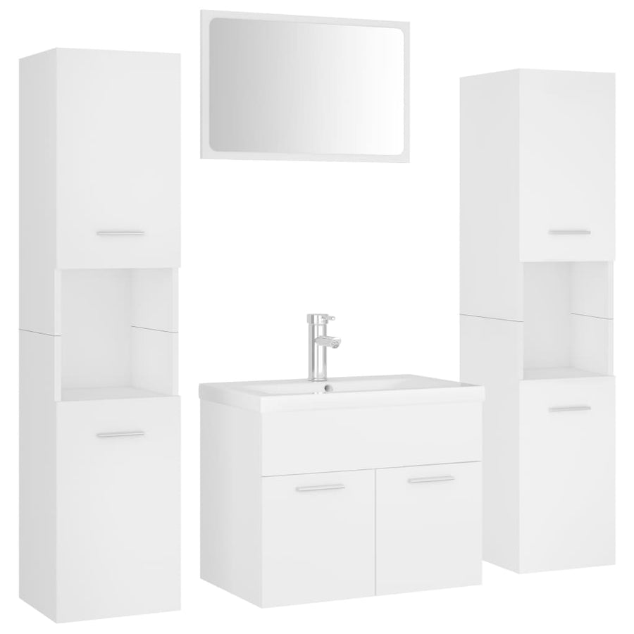 Badkamermeubelset Spaanplaat 60 x 38.5 x 46 cm Wit