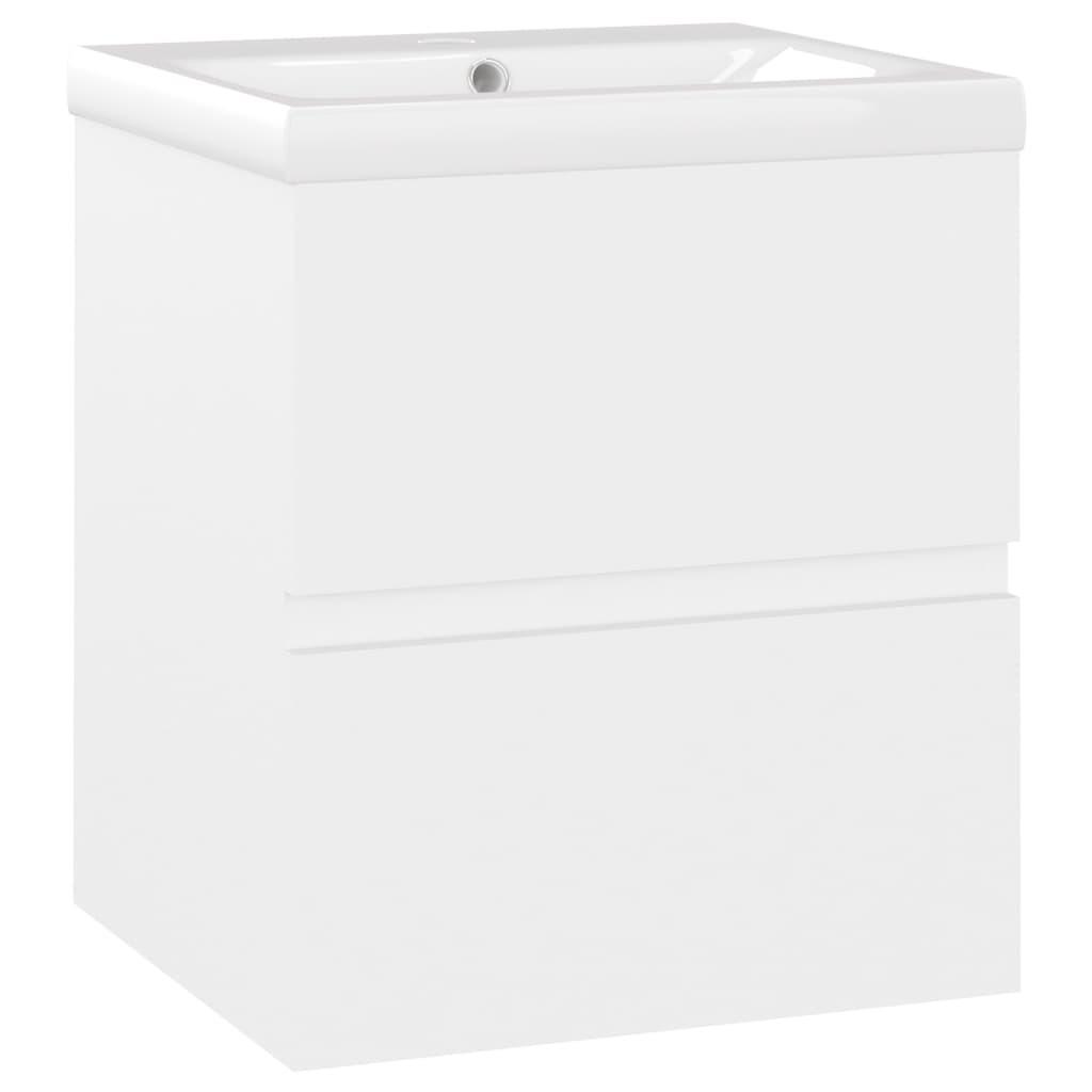 Wastafelkast Met Ingebouwde Wastafel Spaanplaat Wit 41 x 38.5 x 45 cm zonder spiegel