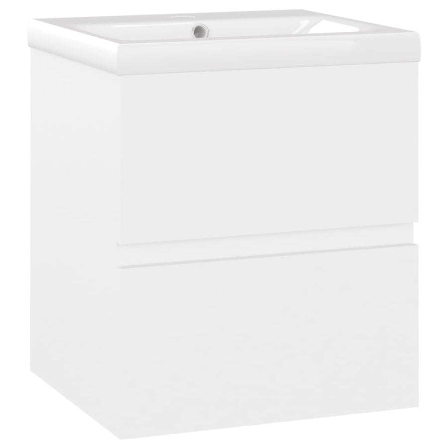 Wastafelkast Met Ingebouwde Wastafel Spaanplaat Wit 41 x 38.5 x 45 cm zonder spiegel
