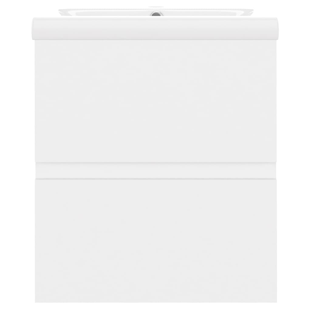 Wastafelkast Met Ingebouwde Wastafel Spaanplaat Wit 41 x 38.5 x 45 cm zonder spiegel