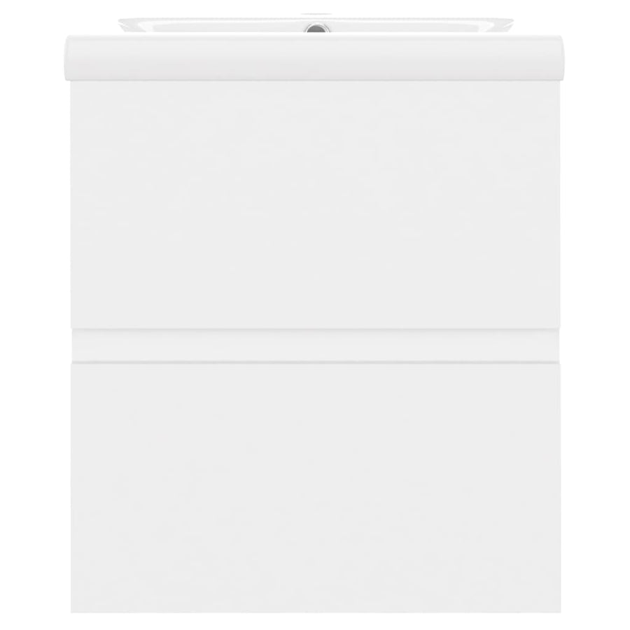 Wastafelkast Met Ingebouwde Wastafel Spaanplaat Wit 41 x 38.5 x 45 cm zonder spiegel