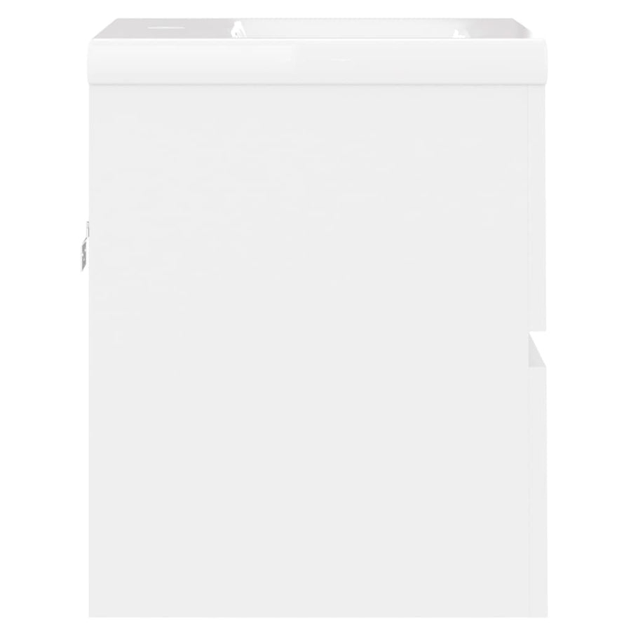 Wastafelkast Met Ingebouwde Wastafel Spaanplaat Wit 41 x 38.5 x 45 cm zonder spiegel