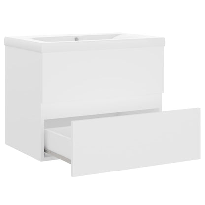 Wastafelkast Met Ingebouwde Wastafel Spaanplaat Wit 60 x 38.5 x 45 cm zonder kraan & afvoer