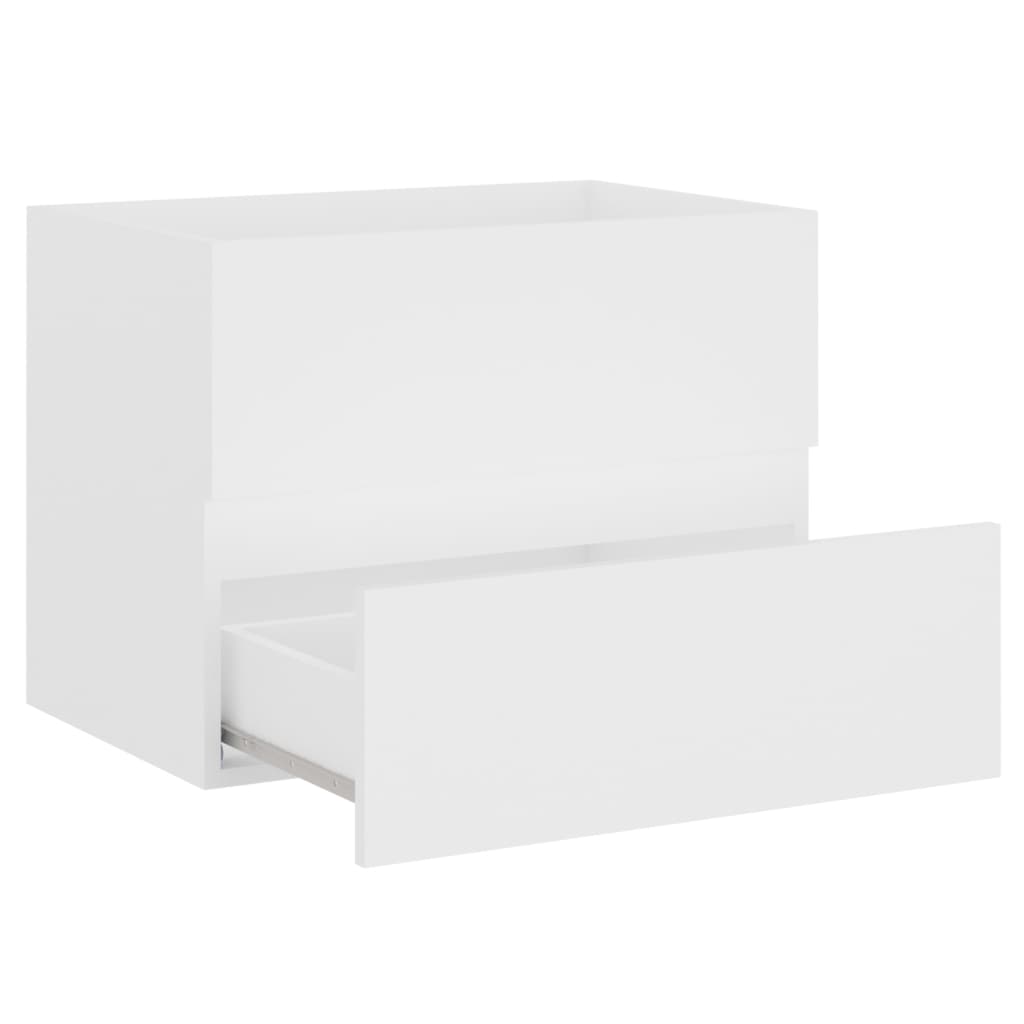 Wastafelkast Met Ingebouwde Wastafel Spaanplaat Wit 60 x 38.5 x 45 cm zonder kraan & afvoer