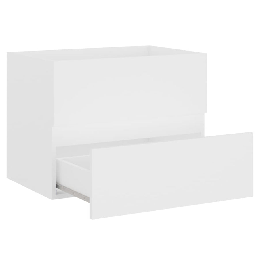 Wastafelkast Met Ingebouwde Wastafel Spaanplaat Wit 60 x 38.5 x 45 cm zonder kraan & afvoer