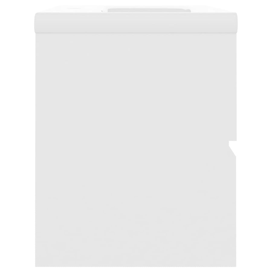 Wastafelkast Met Ingebouwde Wastafel Spaanplaat Wit 60 x 38.5 x 45 cm zonder kraan & afvoer