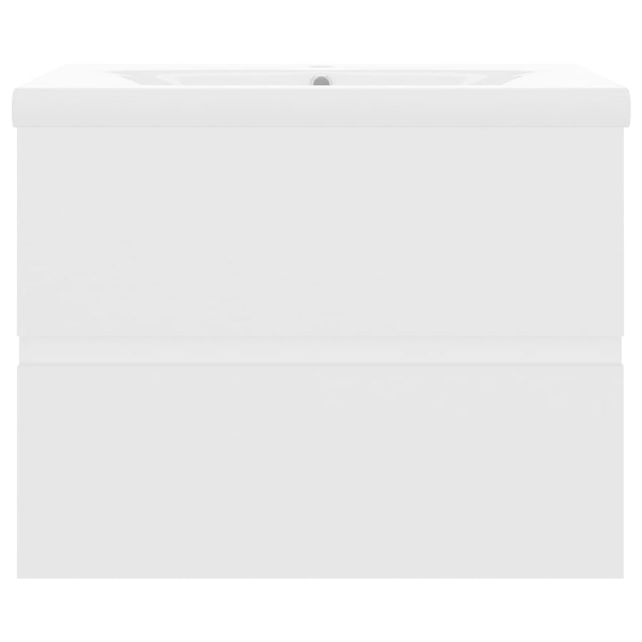 Wastafelkast Met Ingebouwde Wastafel Spaanplaat Wit 60 x 38.5 x 45 cm zonder kraan & afvoer