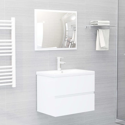 Wastafelkast Met Ingebouwde Wastafel Spaanplaat Wit 60 x 38.5 x 45 cm zonder kraan & afvoer