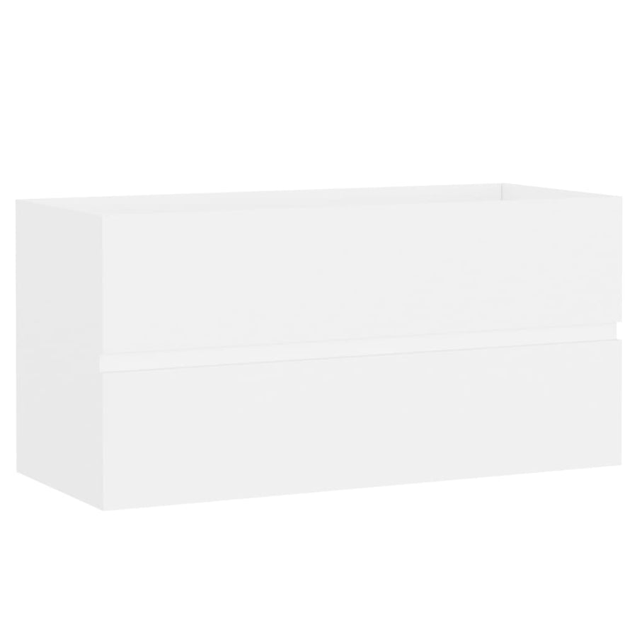 Wastafelkast Met Ingebouwde Wastafel Spaanplaat Wit 90 x 38.5 x 45 cm zonder kraan & afvoer