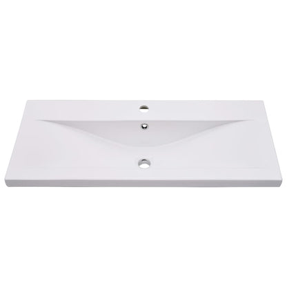 Wastafelkast Met Ingebouwde Wastafel Spaanplaat Wit 90 x 38.5 x 45 cm zonder kraan & afvoer