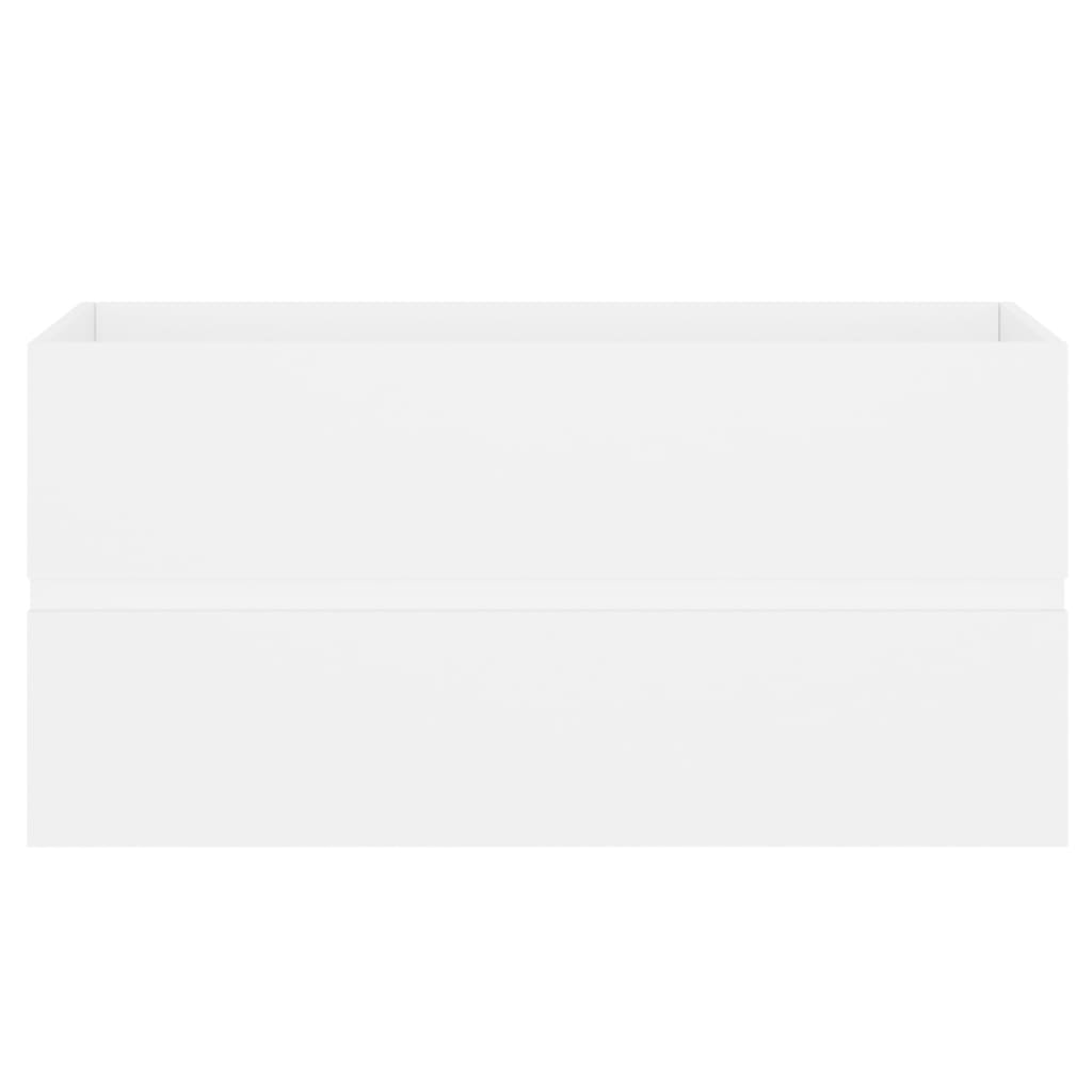 Wastafelkast Met Ingebouwde Wastafel Spaanplaat Wit 90 x 38.5 x 45 cm zonder kraan & afvoer