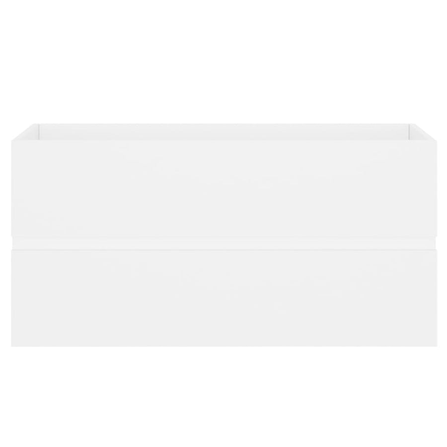 Wastafelkast Met Ingebouwde Wastafel Spaanplaat Wit 90 x 38.5 x 45 cm zonder kraan & afvoer
