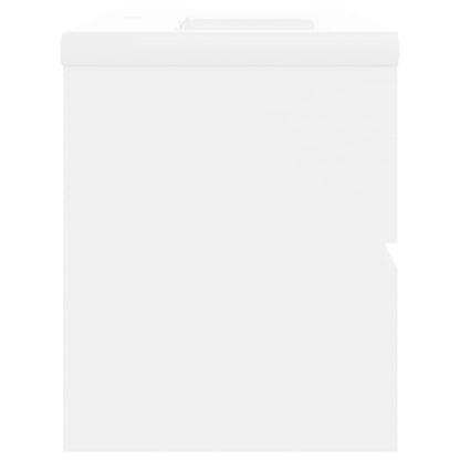 Wastafelkast Met Ingebouwde Wastafel Spaanplaat Wit 90 x 38.5 x 45 cm zonder kraan & afvoer