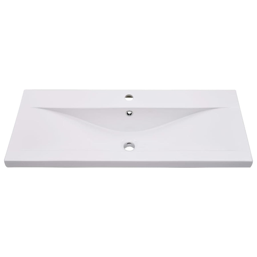 Wastafelkast met ingebouwde wastafel spaanplaat zwart 1 90 x 38.5 x 45 cm Zwart