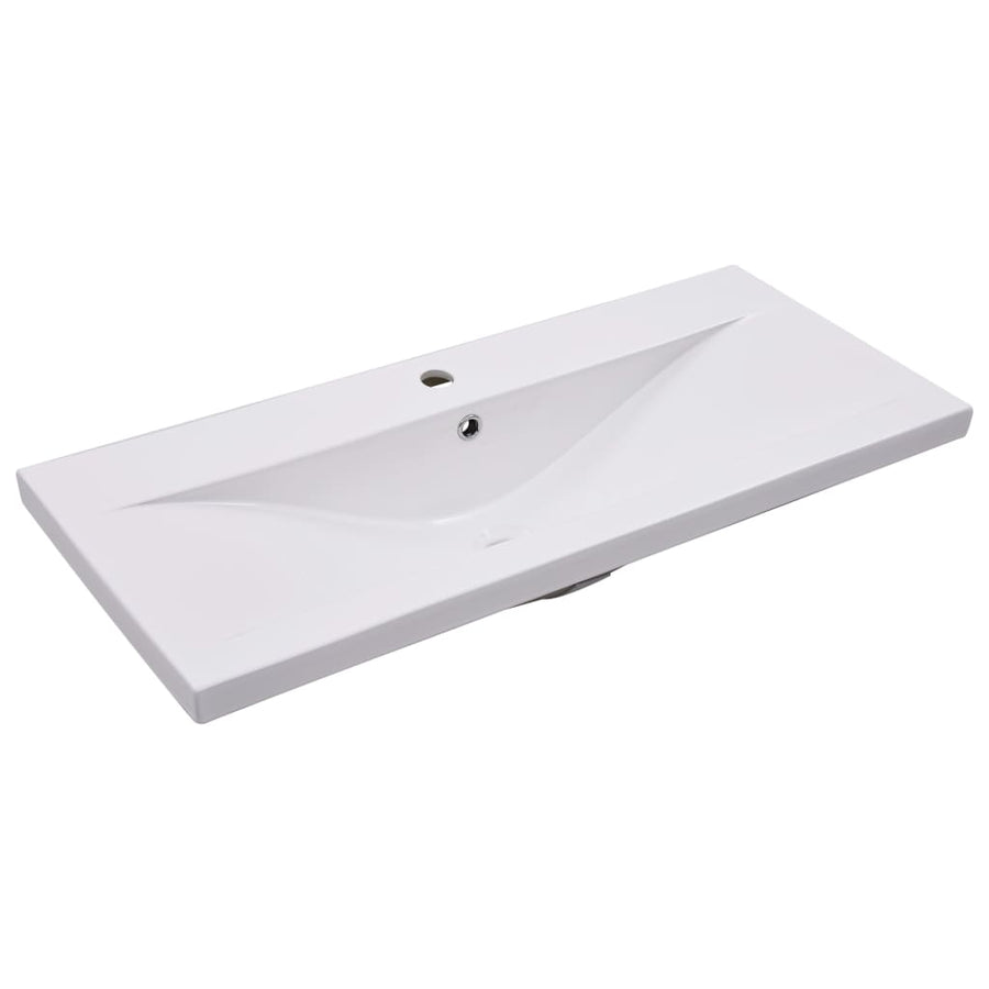 Wastafelkast met ingebouwde wastafel spaanplaat zwart 1 90 x 38.5 x 45 cm Zwart
