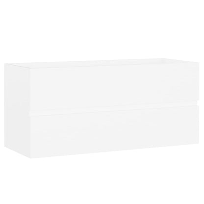 Wastafelkast Met Ingebouwde Wastafel Spaanplaat Wit 100 x 38.5 x 45 cm zonder kraan & afvoer