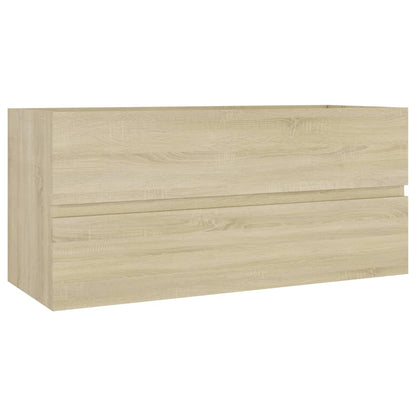 Wastafelkast met ingebouwde wastafel spaanplaat sonoma eiken 1 100 x 38.5 x 45 cm Sonoma eiken