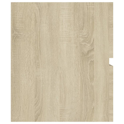 Wastafelkast met ingebouwde wastafel spaanplaat sonoma eiken 1 100 x 38.5 x 45 cm Sonoma eiken