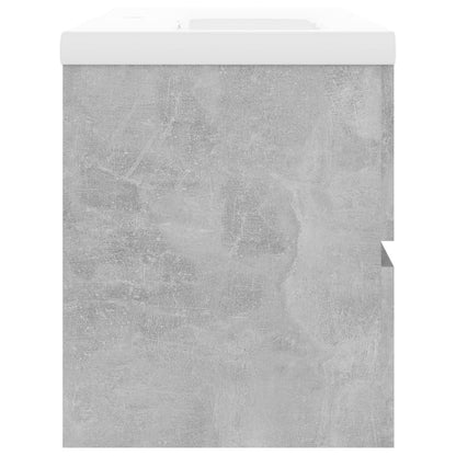 Wastafelkast met ingebouwde wastafel spaanplaat betongrijs 1 100 x 38.5 x 45 cm Betongrijs