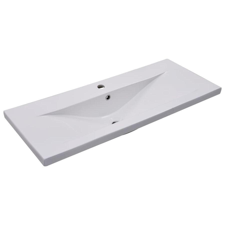 Wastafelkast met ingebouwde wastafel spaanplaat betongrijs 1 100 x 38.5 x 45 cm Betongrijs