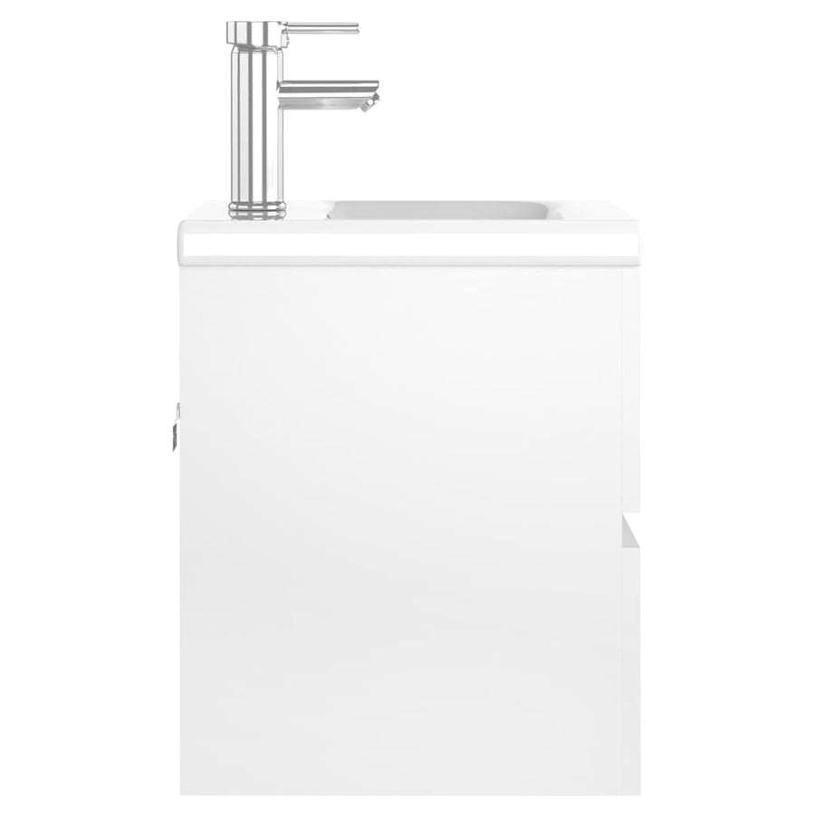 Wastafelkast Met Ingebouwde Wastafel Spaanplaat Wit 41 x 38.5 x 45 cm